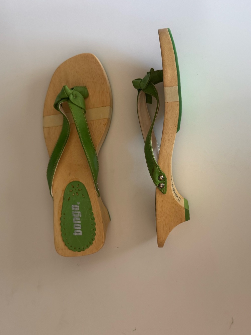 Y2K Wooden Kitten Heel Sandals